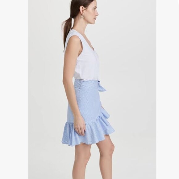 NWT Veronica Beard Ruffle Mini Shirt Dress Addyson - Picture 4 of 8